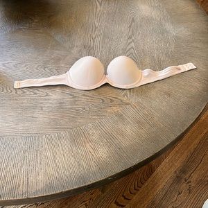 Pink Push Up Strapless Bra 32A- Nude